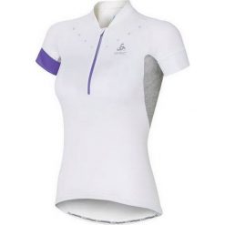 Odlo Stand-Up Collar Short Sleeve 1/2 Zip Isola 410911-10000. Białe t-shirty damskie Odlo, l, bez wzorów, z materiału, bez kołnierzyka. W wyprzedaży za 79,99 zł.