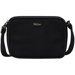 Listonoszka Milton Czarna ELLIE. Czarne listonoszki damskie marki Milton, w paski, z materiału, klasyczne, na ramię, bez dodatków. Za 79,90 zł.