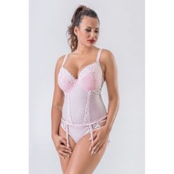Gorset "Lilia" w kolorze jasnoróżowym. Różowe biustonosze Kamea, w koronkowe wzory, z koronki. W wyprzedaży za 175,95 zł.