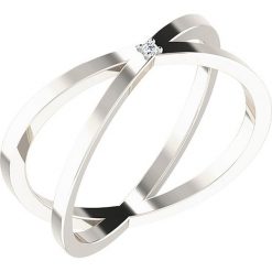 Złoty pierścionek z diamentem. Szare pierścionki damskie Art of Diamond & Co., z diamentem, złote. W wyprzedaży za 593,95 zł.