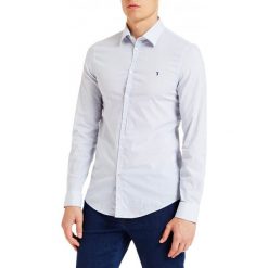 Trussardi Jeans Koszula męska 52C00134-1T002235 42 biała. Białe koszule męskie Trussardi Jeans, m, bez wzorów, z bawełny, bez kołnierzyka, bez rękawów. W wyprzedaży za 259,00 zł.
