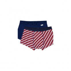 Bielizna męska Happy Socks - 2Pack Filled Optic Trunk (FIO96-6000). Różowa bokserki męskie Happy Socks, z materiału. Za 119,90 zł.