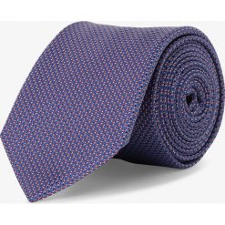 HUGO - Krawat jedwabny męski, niebieski. Niebieskie krawaty męskie HUGO, do pracy, bez wzorów, z jedwabiu, eleganckie. Za 219,95 zł.
