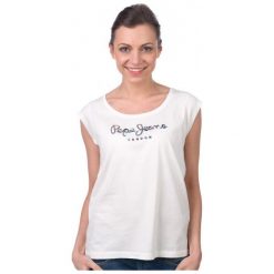 Pepe Jeans T-Shirt Damski Linda M Kremowy. Białe t-shirty damskie Pepe Jeans, m, z jeansu. W wyprzedaży za 94,00 zł.