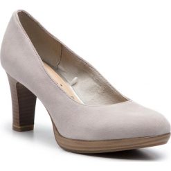 Półbuty TAMARIS - 1-22410-22 Stone Suede 203. Szare półbuty damskie Tamaris, bez wzorów, z zamszu, bez obcasa, na obcasie, bez zapięcia. W wyprzedaży za 159,00 zł.