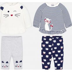 Mayoral - Komplet dziecięcy 70 cm (bluzka+legginsy) 2-pak. Niebieskie t-shirty chłopięce Mayoral, z nadrukiem, z elastanu, z długim rękawem. W wyprzedaży za 99,90 zł.