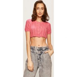 Pepe Jeans - Kardigan Dora x Dua Lipa. Różowe swetry damskie Pepe Jeans, s, bez wzorów, z bawełny. Za 259,90 zł.