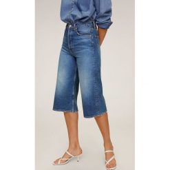 Mango - Jeansy Bermuda. Zielone jeansy damskie Mango, z podwyższonym stanem. Za 139,90 zł.