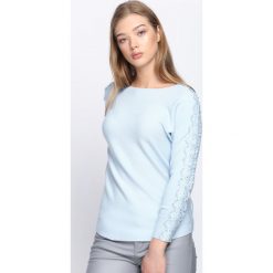 Jasnoniebieski Sweter Love Street. Szare swetry klasyczne damskie Born2be, xl, z koronki, z dekoltem w łódkę. Za 64,99 zł.