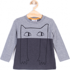 Koszulka. Szare t-shirty chłopięce z długim rękawem BOO, z bawełny. Za 34,90 zł.