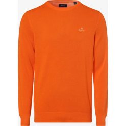 Gant - Sweter męski, pomarańczowy. Pomarańczowe swetry męskie GANT, m, bez wzorów, bez kołnierzyka, bez kaptura. Za 449,95 zł.