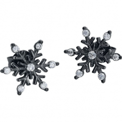 EtNox Eisblume Kolczyki - Earpin czarny. Czarne kolczyki damskie marki etNox, z cyrkonią. Za 79,90 zł.