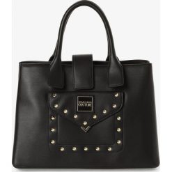 Versace Jeans - Torebka damska, czarny. Czarne torebki klasyczne damskie Versace Jeans, w paski, z jeansu, na ramię, bez dodatków. Za 899,95 zł.