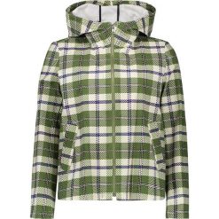 Kurtka w kolorze beżowo-zielonym. Brązowe kurtki damskie Benetton, w kratkę, bez kaptura. W wyprzedaży za 149,95 zł.