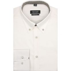Koszula navia 1659 długi rękaw slim fit ecru. Szare koszule męskie Recman, m, bez wzorów, z bawełny, klasyczne, z klasycznym kołnierzykiem, z długim rękawem. Za 69,99 zł.