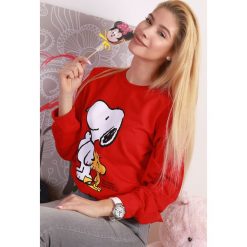 Damska bluza SNOOPY RED. Czerwone bluzy sportowe damskie Damska bluza SNOOPY RED, s, bez wzorów, bez rękawów, bez kaptura. W wyprzedaży za 49,00 zł.