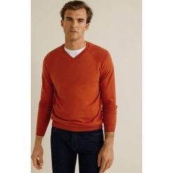 Mango Man - Sweter Tenv. Szare swetry męskie Mango Man, s, bez wzorów, z bawełny, bez kołnierzyka, bez kaptura. W wyprzedaży za 59,90 zł.
