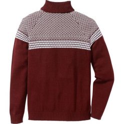 Sweter z golfem Regular Fit bonprix czerwony klonowy. Czerwone swetry męskie bonprix, xl, bez wzorów, z golfem, bez kaptura. Za 44,99 zł.