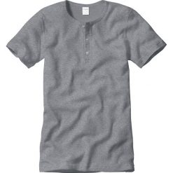 Męski T-shirt z prążkowanej dzianiny CECEBA. Szare t-shirty męskie marki Ceceba, m, z bawełny. Za 59,99 zł.