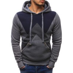 Bluzy męskie: Bluza męska z kapturem szara (bx1150)