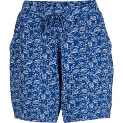 Bermudy z dżerseju bonprix błękit królewski z nadrukiem. Niebieskie spodnie damskie bonprix, z dżerseju. Za 54,99 zł.