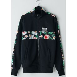 Bluza z kwiatową lamówką - Czarny. Czarne bluzy męskie Cropp, s, bez wzorów, bez kołnierzyka, bez rękawów, bez kaptura. Za 89,99 zł.