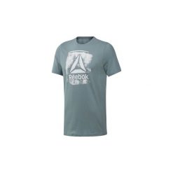 T-shirty z krótkim rękawem Reebok Sport Koszulka Stamped Logo Crew. Niebieskie koszulki męskie marki Reebok Sport, s, bez wzorów, sportowe, bez kołnierzyka, krótkie. Za 79,95 zł.