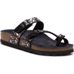 Japonki BIRKENSTOCK - Mayari 1008860 Metallic Stones Black. Czarne klapki damskie Birkenstock, bez wzorów, ze skóry ekologicznej, bez obcasa. Za 309,00 zł.