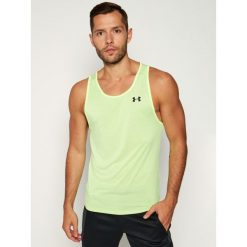 Koszulka techniczna Under Armour UA Tech Tank 1328704. Zielone koszulki męskie Under Armour, s, bez wzorów, z poliesteru, sportowe, polo, bez rękawów. Za 99,00 zł.