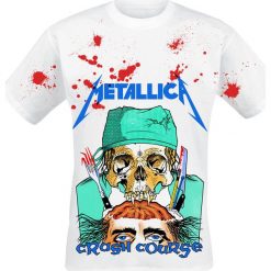 T-shirty męskie z nadrukiem: Metallica Crash Course – Jumbo T-Shirt biały