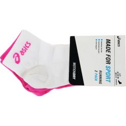 Asics 2PPK Sport Sock 122174-0279. Różowe skarpetki damskie Asics, bez wzorów, z materiału. W wyprzedaży za 19,99 zł.