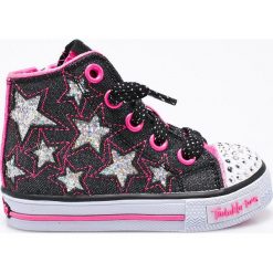 Skechers - Trampki dziecięce. Szare buty sportowe dziewczęce Skechers, z materiału. W wyprzedaży za 179,90 zł.