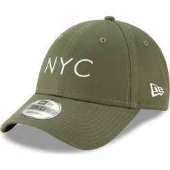 New Era - Czapka. Zielone czapki męskie New Era, bez wzorów, z bawełny. W wyprzedaży za 69,90 zł.