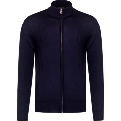 Sweter EA7 EMPORIO ARMANI. Niebieskie swetry męskie EA7 Emporio Armani, z aplikacjami, z wełny, ze stójką, bez kaptura. W wyprzedaży za 460,00 zł.