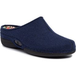 Kapcie BERKEMANN - Lauren 01553 Nachblau 314. Niebieskie klapki damskie Berkemann, z materiału. Za 239,00 zł.
