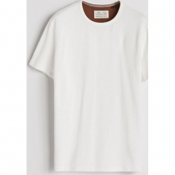 Gładki T-shirt - Kremowy. Białe t-shirty męskie Reserved, l. Za 59,99 zł.