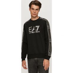 EA7 Emporio Armani - Bluza. Niebieskie bluzy męskie EA7 Emporio Armani, s, z nadrukiem, z elastanu, z okrągłym kołnierzem, bez rękawów, bez kaptura. Za 589,90 zł.