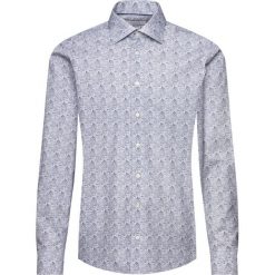 Koszula Eton 208579311. Niebieskie koszule męskie Eton, m, bez wzorów, z bawełny, biznesowe, bez kołnierzyka, bez rękawów. W wyprzedaży za 379,00 zł.