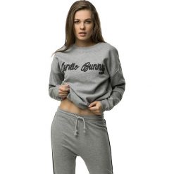 Cardio Bunny - Bluza. Szare bluzy damskie Cardio Bunny, s, z nadrukiem, z bawełny, bez rękawów, bez kaptura. W wyprzedaży za 89,90 zł.