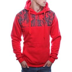 Bluza męska z kapturem moro czerwona Recea. Czerwone bluzy męskie Recea, xl, moro, z bawełny, z kapturem, bez rękawów, z kapturem. Za 58,93 zł.