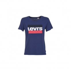 T-shirty z krótkim rękawem Levis THE PERFECT TEE SPORTSWEAR. Niebieskie t-shirty damskie Levi's®, l. Za 95,20 zł.
