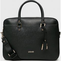 Liu Jo - Torba. Czarne torby na laptopa marki Liu Jo, w paski, z materiału. Za 649,90 zł.