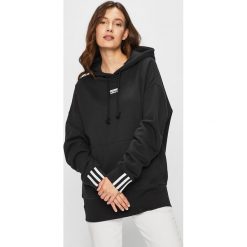 Adidas Originals - Bluza. Czarne bluzy damskie adidas Originals, s, z aplikacjami, z elastanu, bez rękawów, z kapturem. Za 229,90 zł.