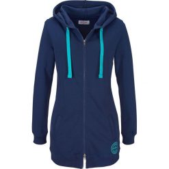 Bluzy damskie: Długa bluza rozpinana bonprix niebieski