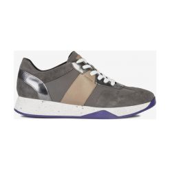 Geox Suzzie Tenisówki Szary. Szare trampki i tenisówki damskie Geox, bez wzorów, ze skóry, bez zapięcia. Za 514,95 zł.
