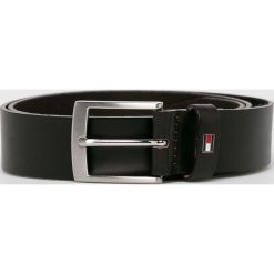 Tommy Hilfiger - Pasek skórzany. Pomarańczowe paski męskie TOMMY HILFIGER, w paski, ze skóry. Za 169,90 zł.
