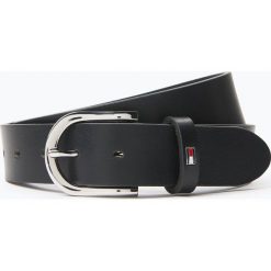 Tommy Hilfiger - Damski pasek skórzany – New Danny, czarny. Czarne paski damskie TOMMY HILFIGER, w paski. Za 199,95 zł.