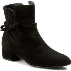 Buty zimowe damskie: Botki NEŚCIOR – 028-B Czarny Zamsz