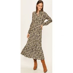 Vero Moda - Sukienka. Brązowe sukienki damskie Vero Moda, na co dzień, s, w kwiaty, z wiskozy, casualowe, bez kołnierzyka, z długim rękawem, długie, mini, proste. W wyprzedaży za 99,90 zł.