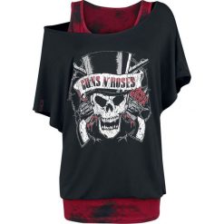 Guns N' Roses EMP Signature Collection Koszulka damska czarny/czerwony. Czarne bluzki nietoperze Guns N' Roses, xl, z nadrukiem, z materiału, z dekoltem na plecach. Za 114,90 zł.